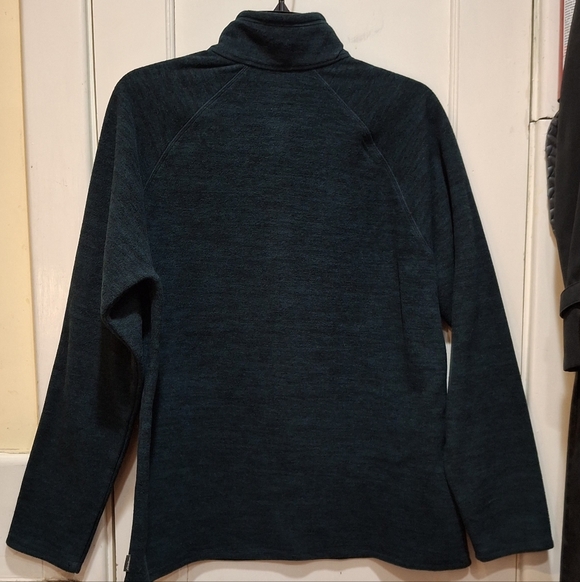 Eddie Bauer Womens Size Large Midweight Quarter Zip Fleece Pullover Evergreen - Picture 3 of 4